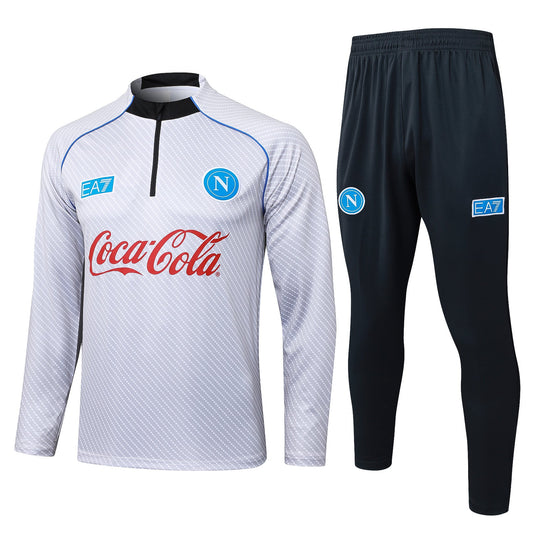 Napoli White/Black Tracksuit Half-Zip 25/26