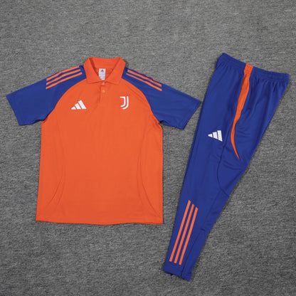 Kit Polo + Pants Juventus Orange/Blue 25/26