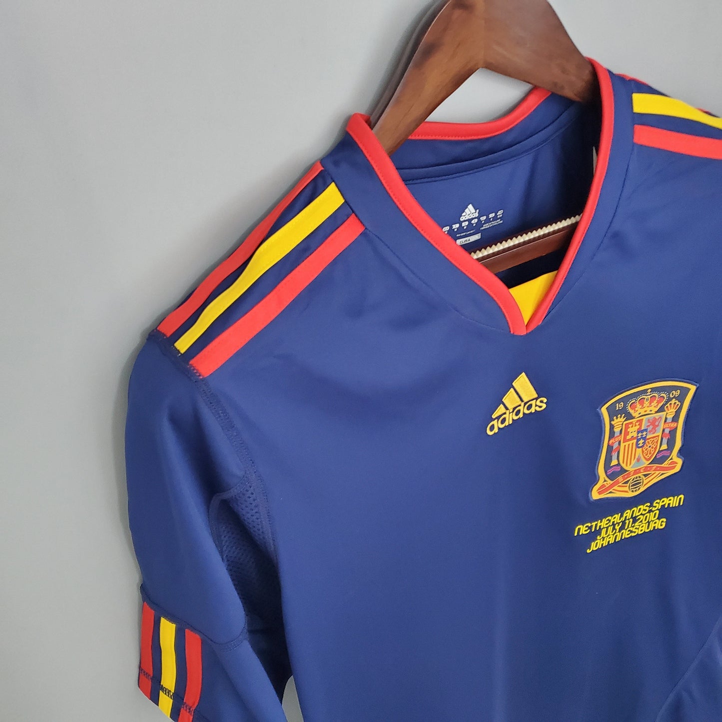 Spain Mundial Away Jersey 2010 Retro Long Sleeve