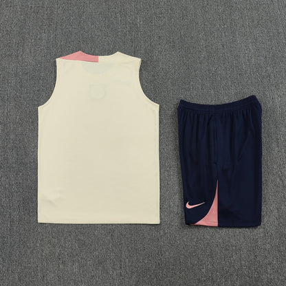 Kit Tank Top + Shorts Barcelona Cream/Dark Blue 25/26