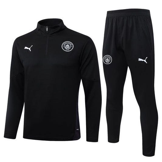 Manchester City Black Tracksuit Half-Zip 25/26
