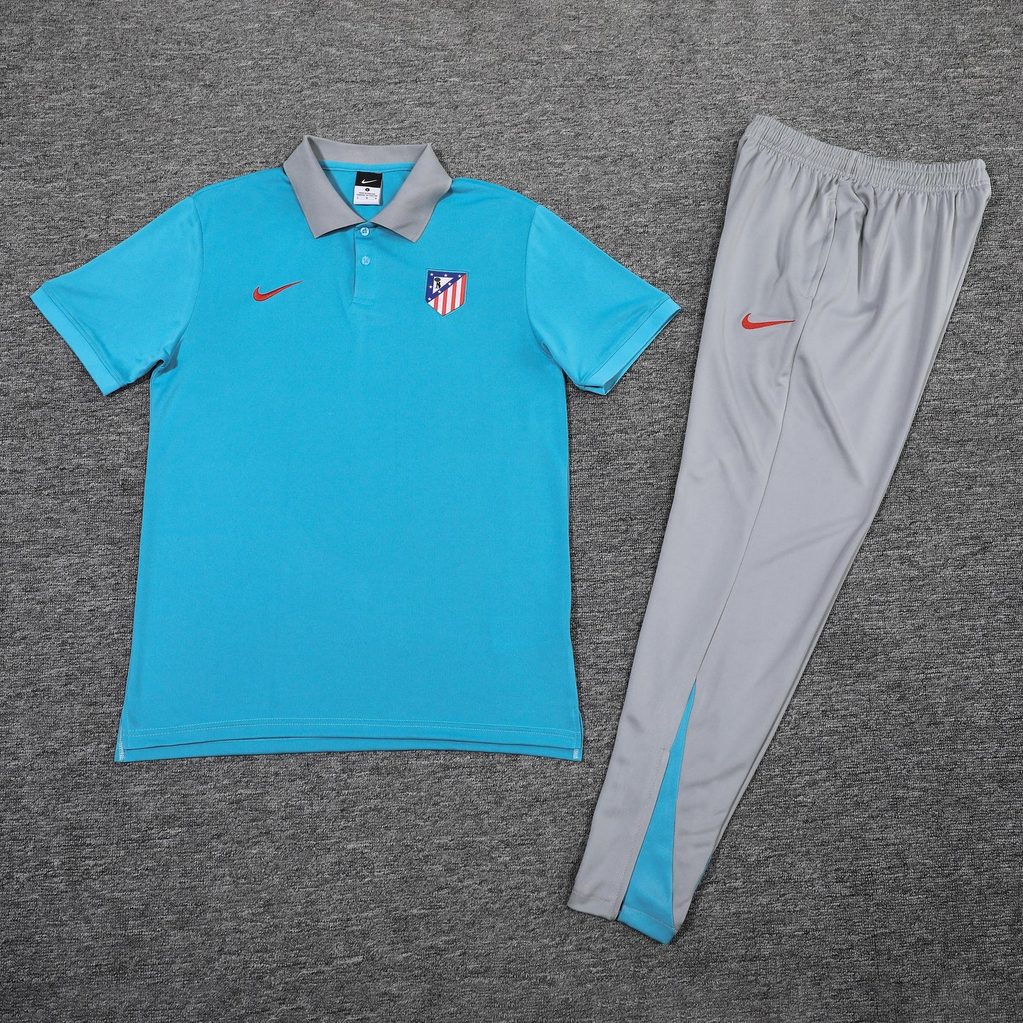 Kit Polo + Pants Atlético Madrid Blue/Grey 25/26