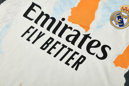Kit Shirt + Shorts Real Madrid White/Black/Orange Training 25/26