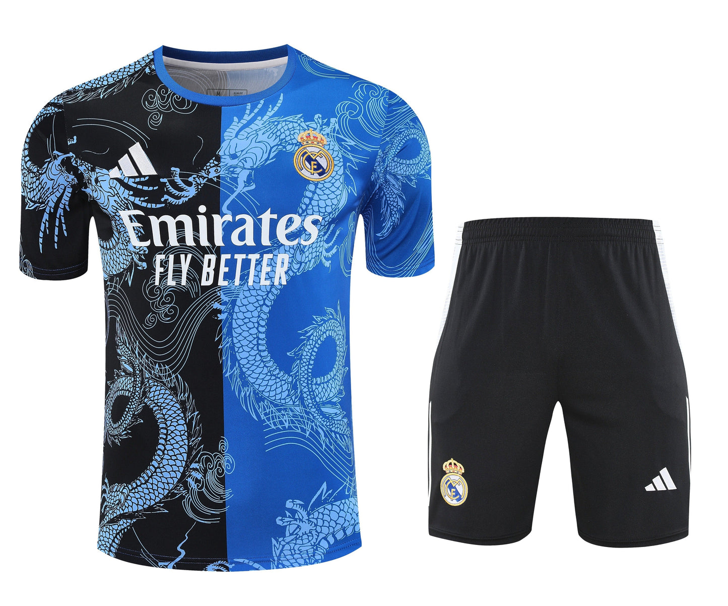 Kit Shirt + Shorts Real Madrid Black/Blue Training 25/26