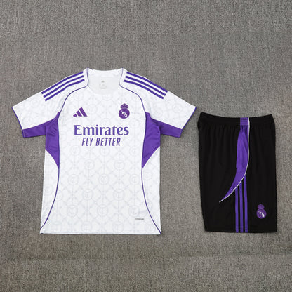Kit Shirt + Shorts Real Madrid White/Black/Purple 25/26