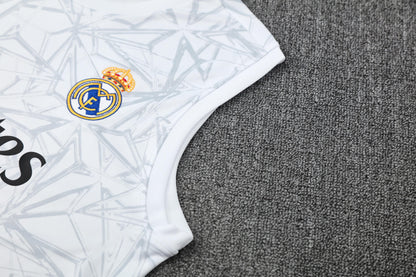 Kit Tank Top + Shorts Real Madrid White/Black Training 25/26