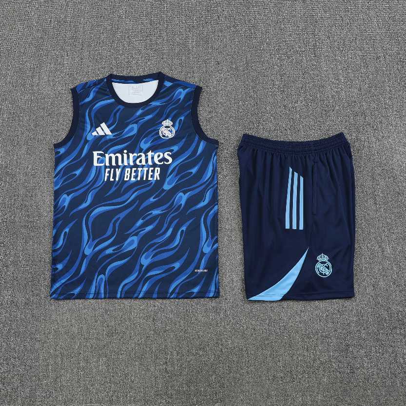Kit Tank Top + Shorts Real Madrid Training Blue 25/26