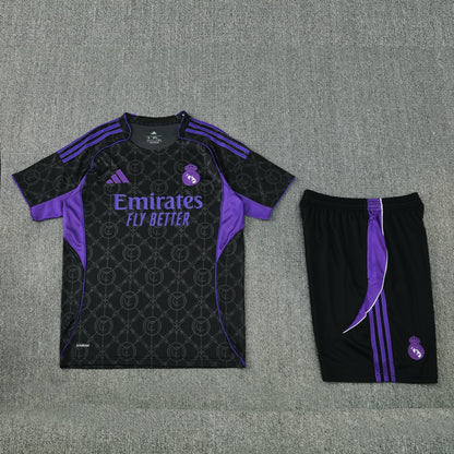 Kit Shirt + Shorts Real Madrid Black/Purple 25/26