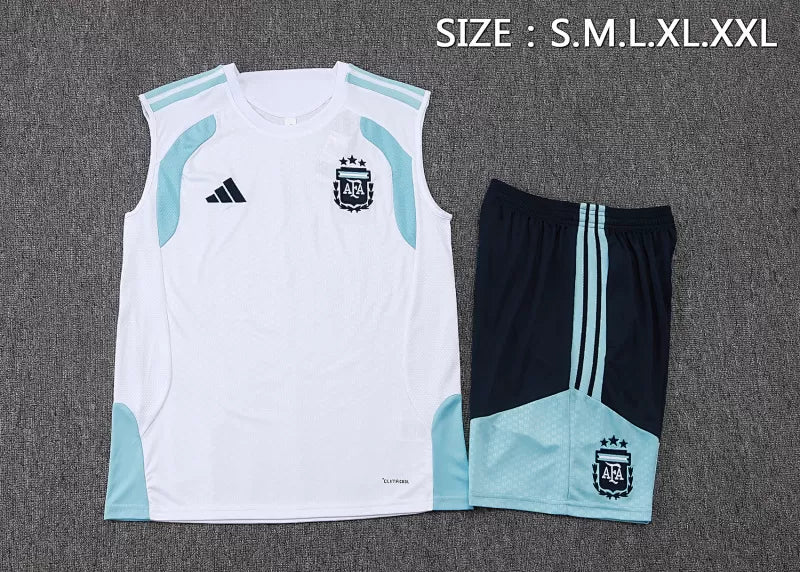 Completino Canottiera Argentina 26/27 Uomo Bianco | Kit Allenamento - CalcioVivo