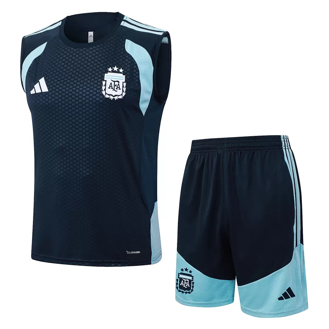 Completino Canottiera Argentina 26/27 Uomo Blu Navy | Kit Allenamento - CalcioVivo