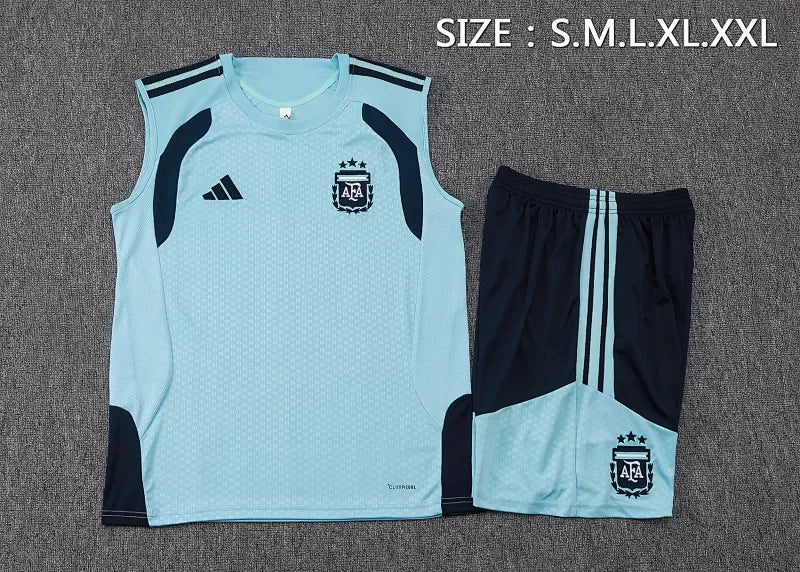 Completino Canottiera Argentina 26/27 Uomo Celeste | Kit Allenamento - CalcioVivo