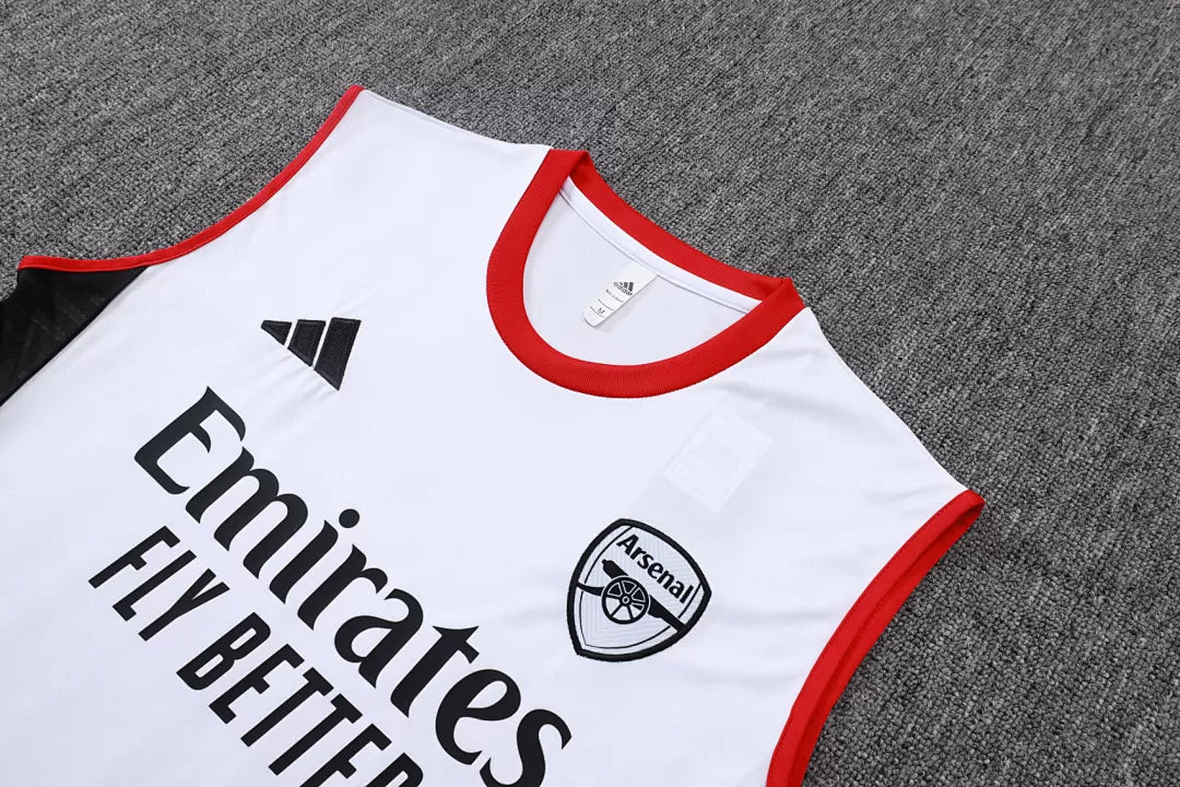 Completino Canottiera Arsenal 2025/26 Uomo Bianco | Kit Allenamento - CalcioVivo