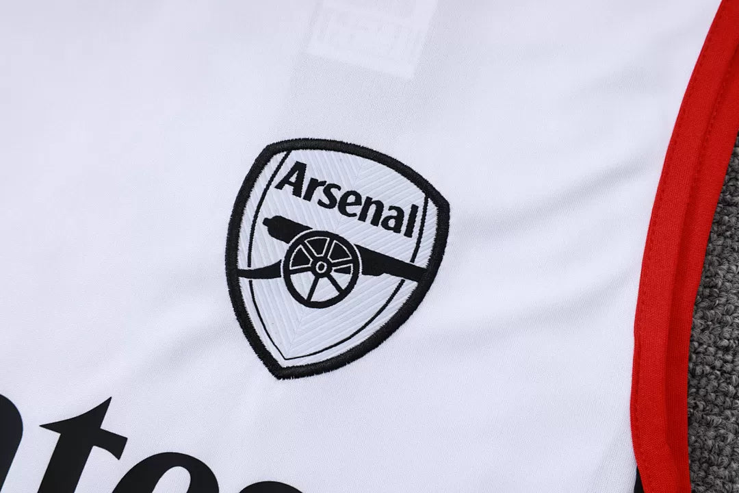 Completino Canottiera Arsenal 2025/26 Uomo Bianco | Kit Allenamento - CalcioVivo