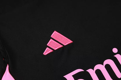 Completino Canottiera Arsenal 2025/26 Uomo Nero Rosa | Kit Allenamento - CalcioVivo