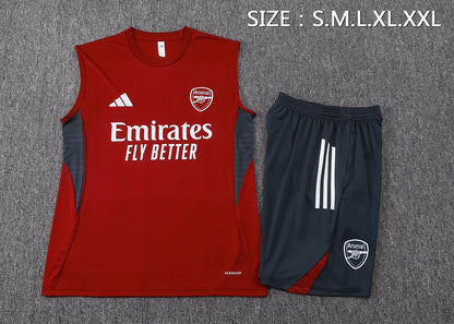 Completino Canottiera Arsenal 2025/26 Uomo Rosso | Kit Allenamento - CalcioVivo