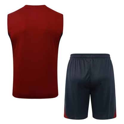 Completino Canottiera Arsenal 2025/26 Uomo Rosso | Kit Allenamento - CalcioVivo