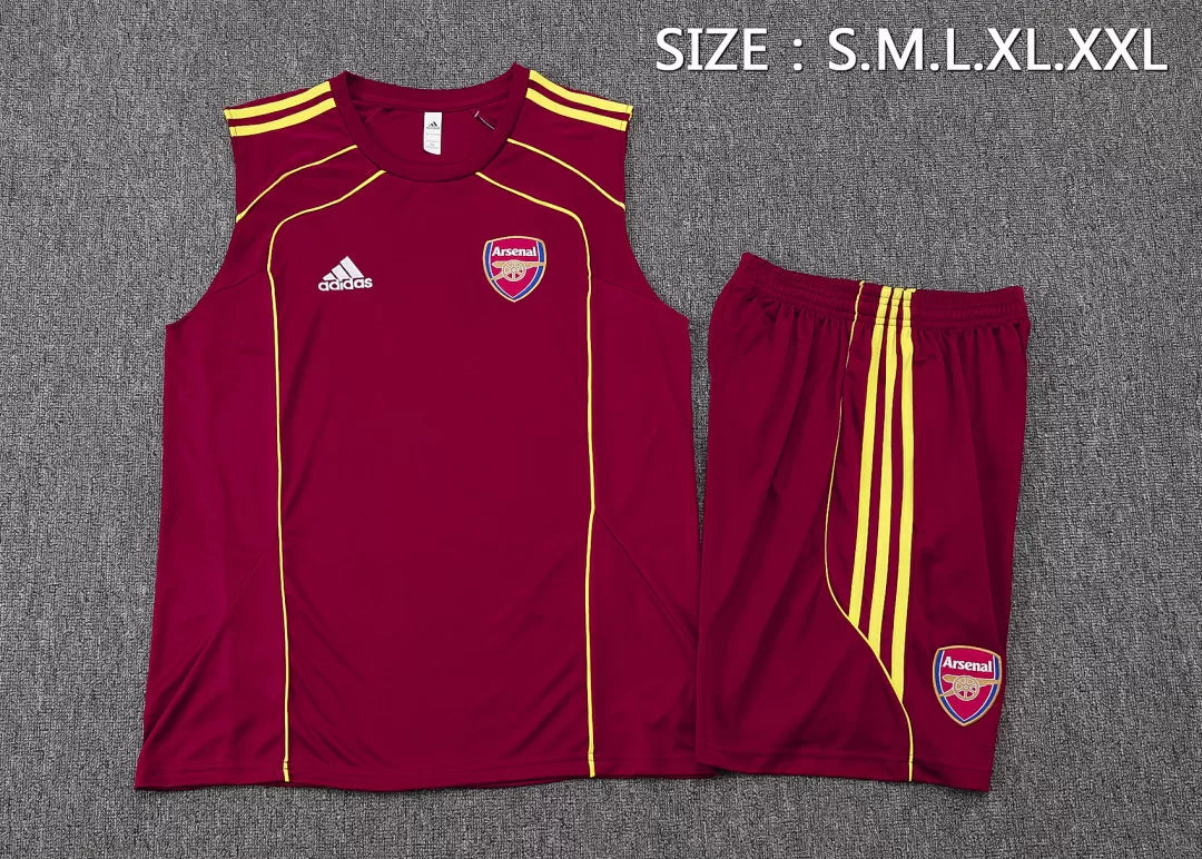 Completino Canottiera Arsenal 25/26 Uomo Bordeaux | Kit Allenamento - CalcioVivo