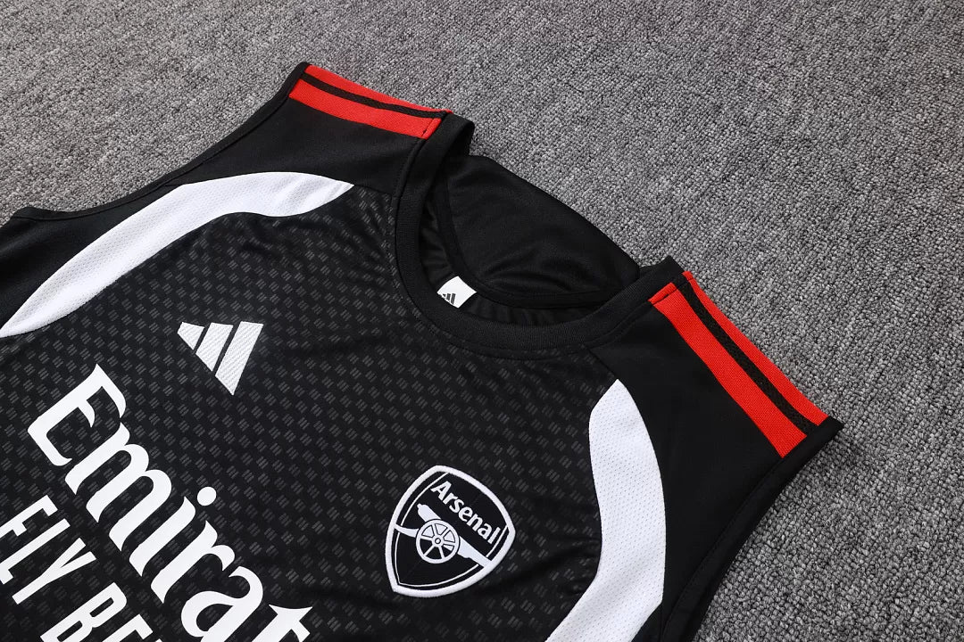 Completino Canottiera Arsenal 26/27 Uomo Nero | Kit Allenamento - CalcioVivo