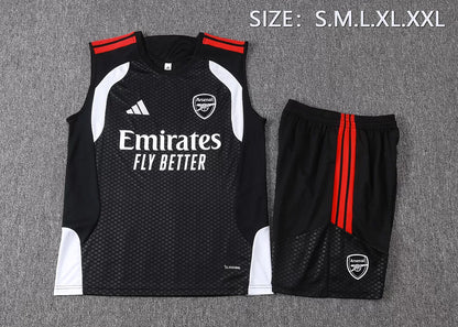 Completino Canottiera Arsenal 26/27 Uomo Nero | Kit Allenamento - CalcioVivo