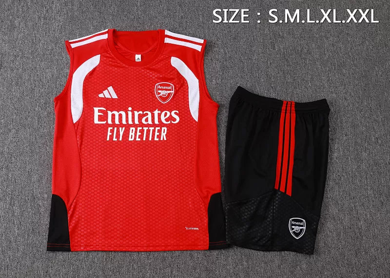 Completino Canottiera Arsenal 26/27 Uomo Rosso | Kit Allenamento - CalcioVivo