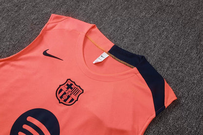 Completino Canottiera Barcelona 2025/26 Uomo Arancione | Kit Allenamento - CalcioVivo