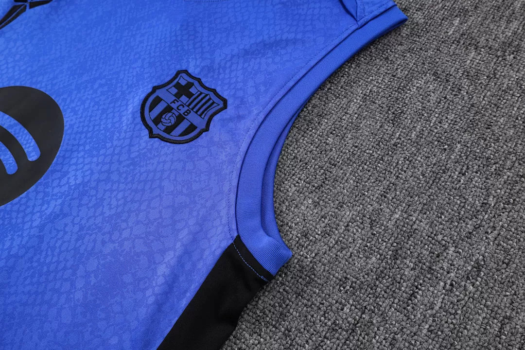 Completino Canottiera Barcelona 2025/26 Uomo Blu | Kit Allenamento - CalcioVivo