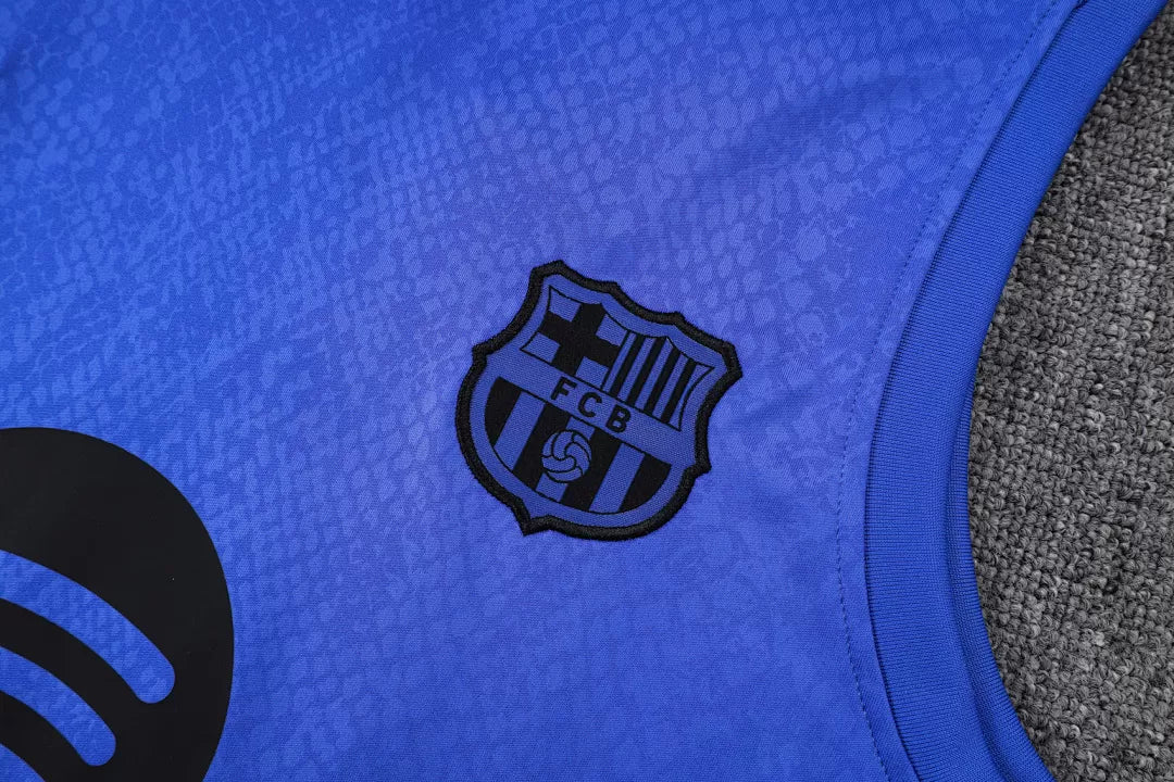 Completino Canottiera Barcelona 2025/26 Uomo Blu | Kit Allenamento - CalcioVivo