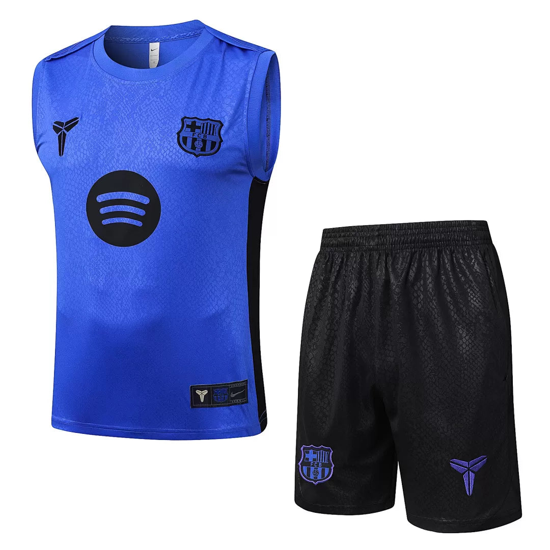 Completino Canottiera Barcelona 2025/26 Uomo Blu | Kit Allenamento - CalcioVivo