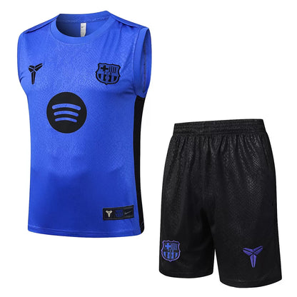 Completino Canottiera Barcelona 2025/26 Uomo Blu | Kit Allenamento - CalcioVivo