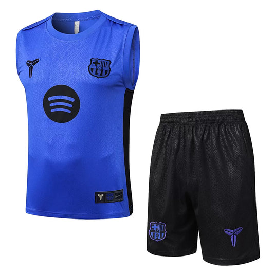 Completino Canottiera Barcelona 2025/26 Uomo Blu | Kit Allenamento - CalcioVivo