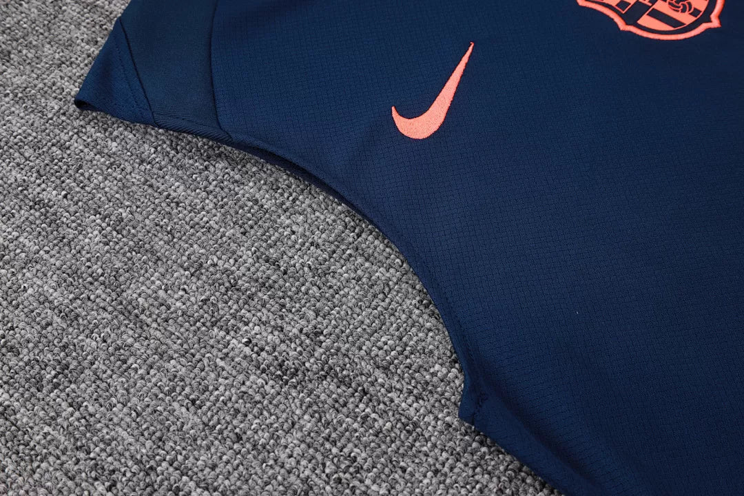 Completino Canottiera Barcelona 2025/26 Uomo Blu Navy | Kit Allenamento - CalcioVivo