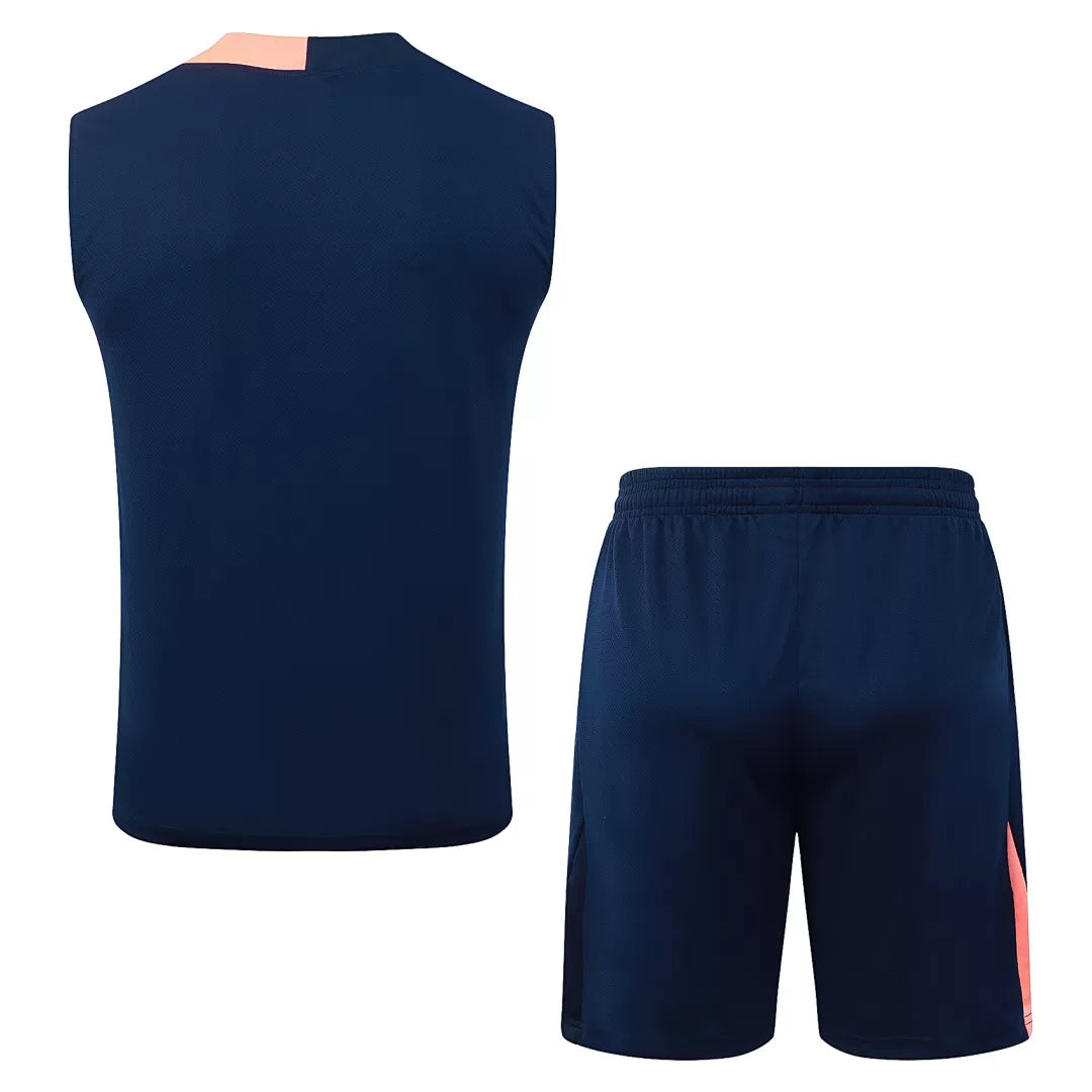 Completino Canottiera Barcelona 2025/26 Uomo Blu Navy | Kit Allenamento - CalcioVivo