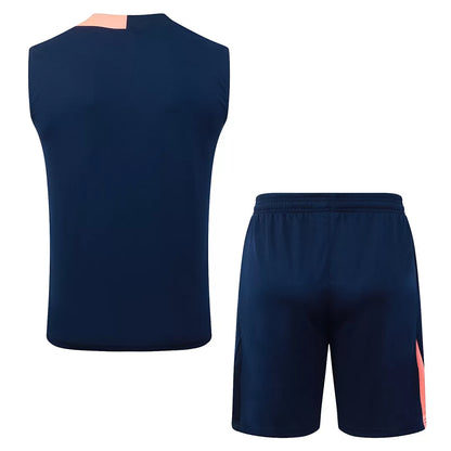 Completino Canottiera Barcelona 2025/26 Uomo Blu Navy | Kit Allenamento - CalcioVivo