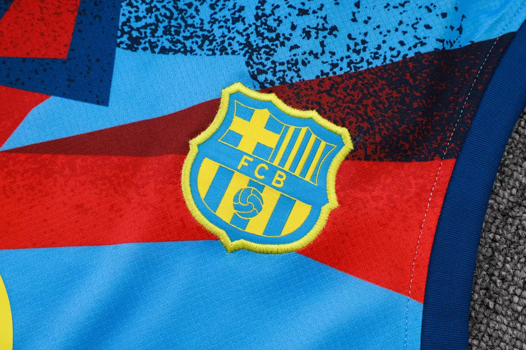 Completino Canottiera Barcelona 2025/26 Uomo Multicolor | Kit Allenamento - CalcioVivo