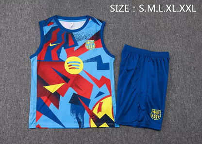 Completino Canottiera Barcelona 2025/26 Uomo Multicolor | Kit Allenamento - CalcioVivo