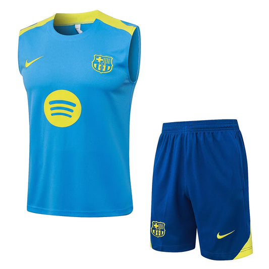 Completino Canottiera Barcelona 25/26 Uomo Azzurro | Kit Allenamento - CalcioVivo