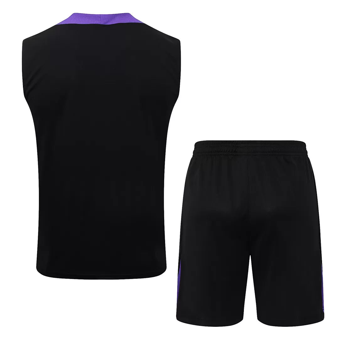 Completino Canottiera Barcelona 25/26 Uomo Nero Viola | Kit Allenamento - CalcioVivo