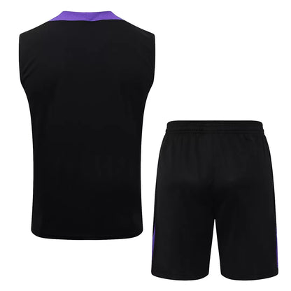 Completino Canottiera Barcelona 25/26 Uomo Nero Viola | Kit Allenamento - CalcioVivo