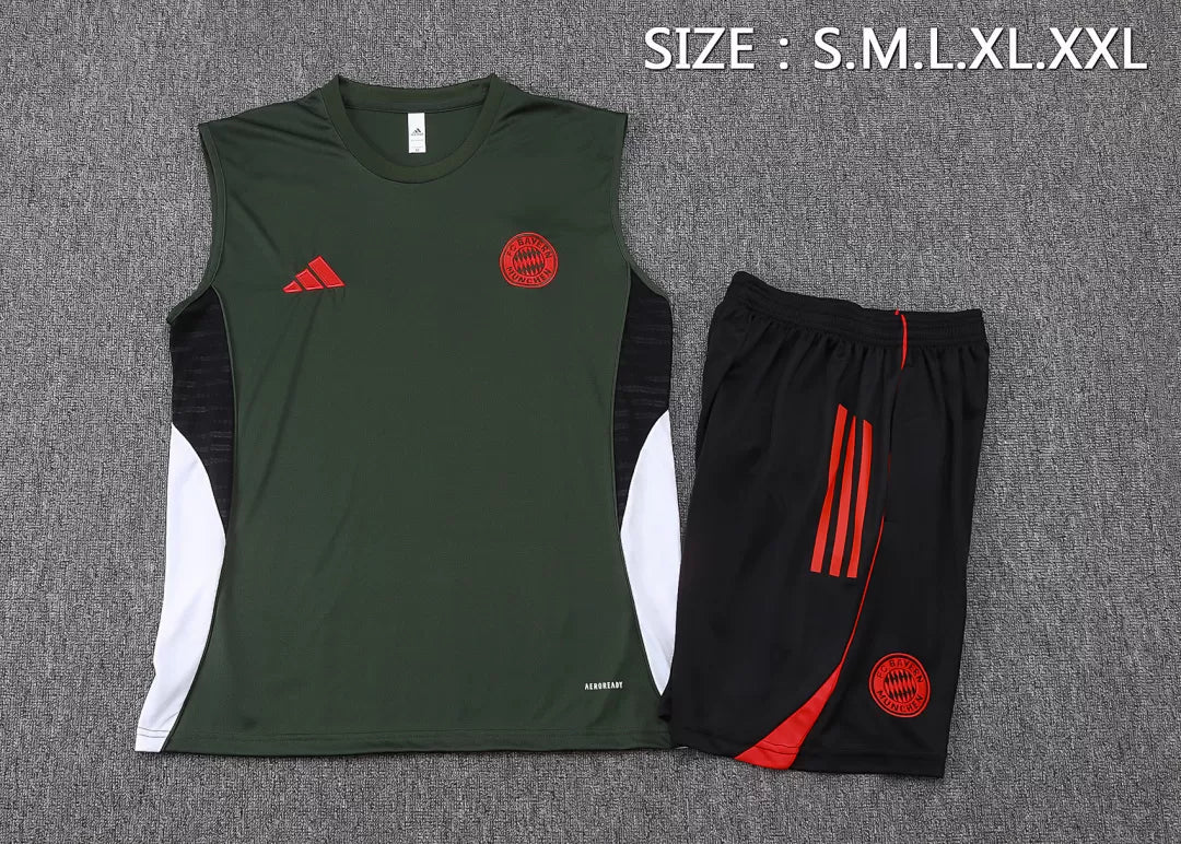 Completino Canottiera Bayern Munich 25/26 Uomo Verde | Kit Allenamento - CalcioVivo