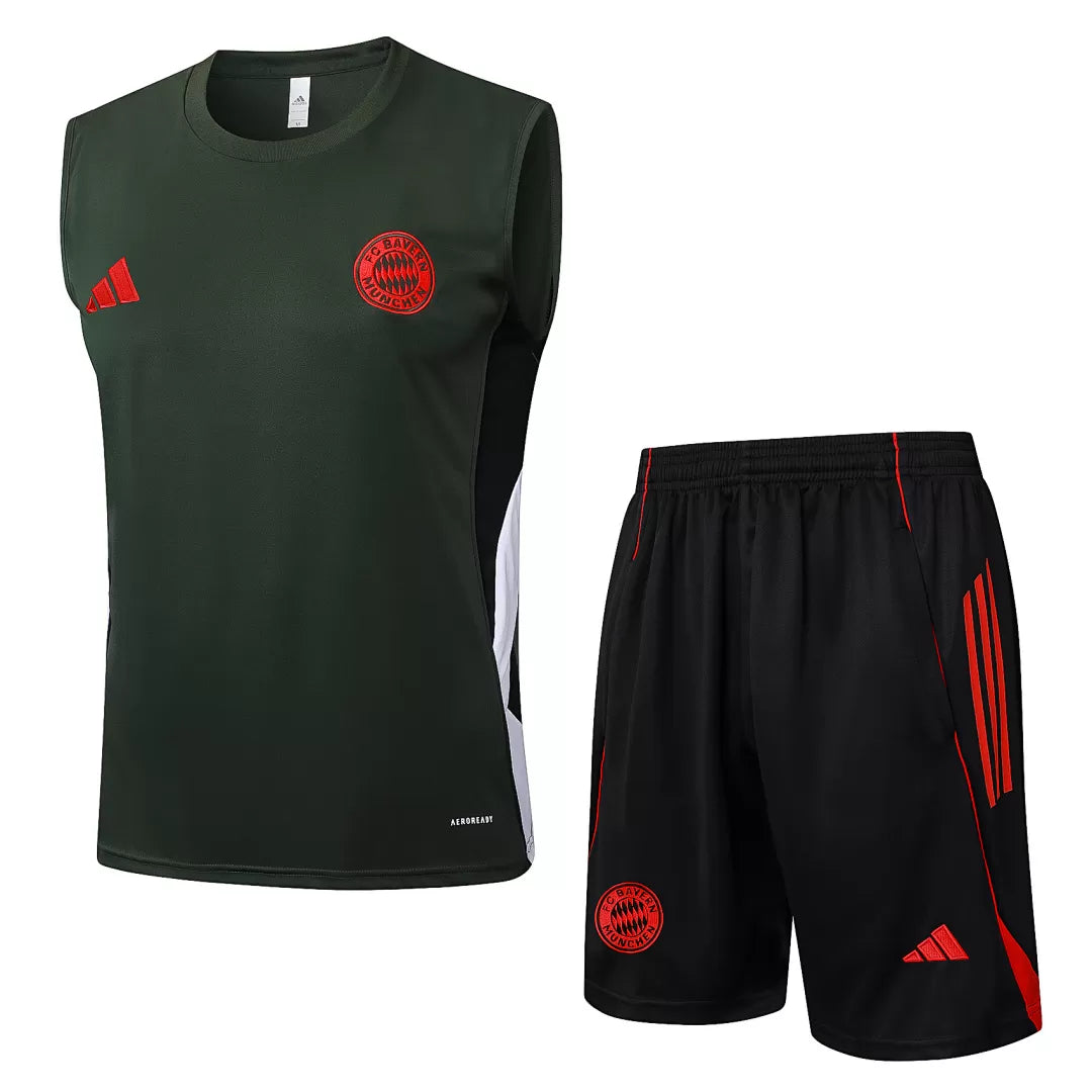 Completino Canottiera Bayern Munich 25/26 Uomo Verde | Kit Allenamento - CalcioVivo