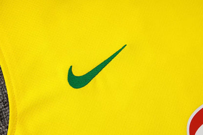 Completino Canottiera Brasile 2025/26 Uomo Giallo | Kit Allenamento - CalcioVivo