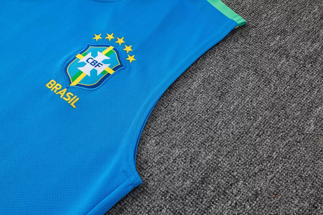 Completino Canottiera Brasile 26/27 Uomo Blu | Kit Allenamento - CalcioVivo