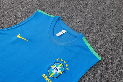 Completino Canottiera Brasile 26/27 Uomo Blu | Kit Allenamento - CalcioVivo