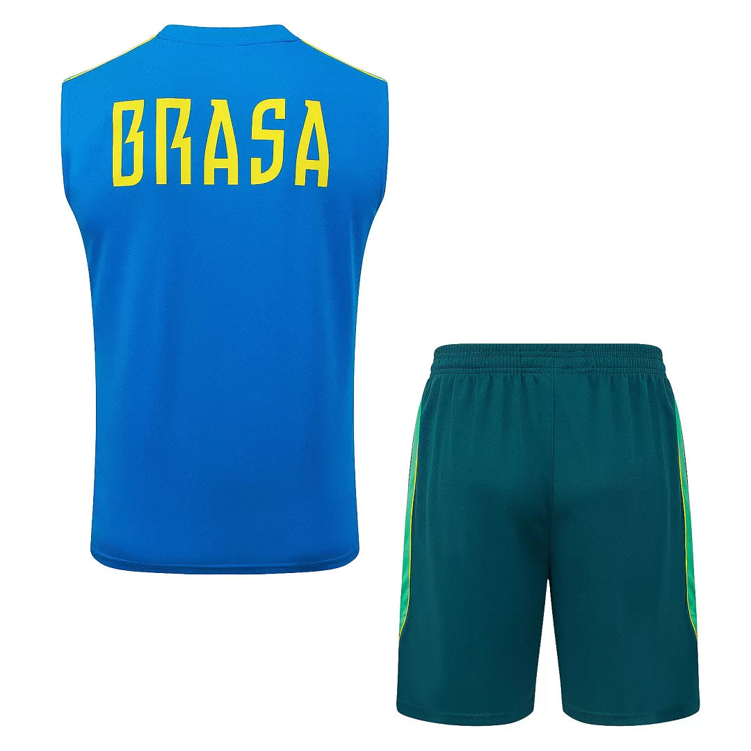 Completino Canottiera Brasile 26/27 Uomo Blu | Kit Allenamento - CalcioVivo