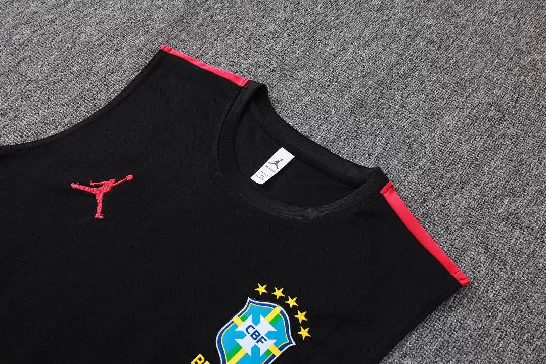 Completino Canottiera Brasile 26/27 Uomo Nero | Kit Allenamento - CalcioVivo