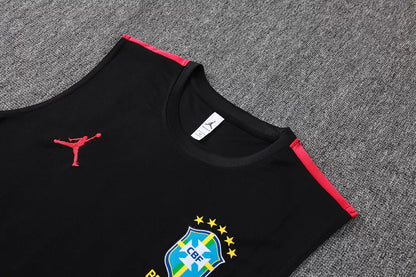 Completino Canottiera Brasile 26/27 Uomo Nero | Kit Allenamento - CalcioVivo
