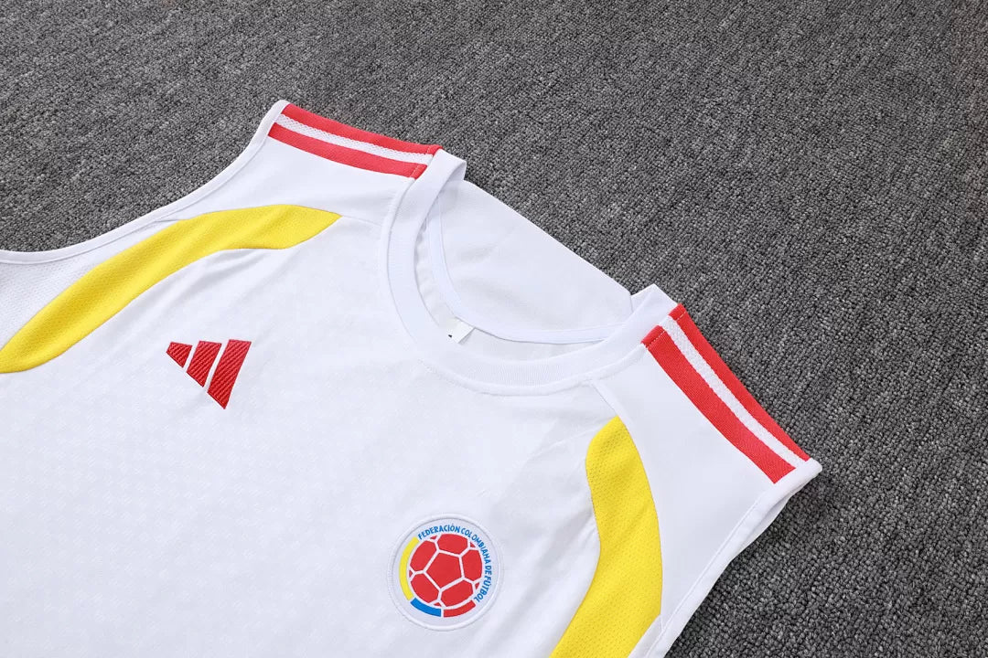 Completino Canottiera Colombia 26/27 Uomo Bianco | Kit Allenamento - CalcioVivo