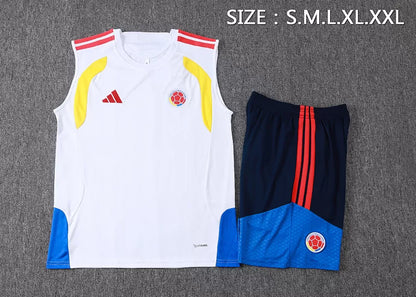 Completino Canottiera Colombia 26/27 Uomo Bianco | Kit Allenamento - CalcioVivo