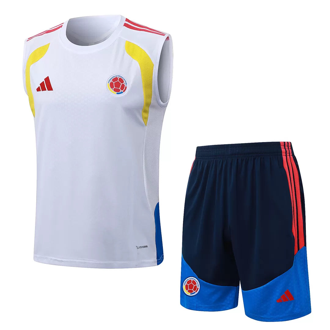 Completino Canottiera Colombia 26/27 Uomo Bianco | Kit Allenamento - CalcioVivo
