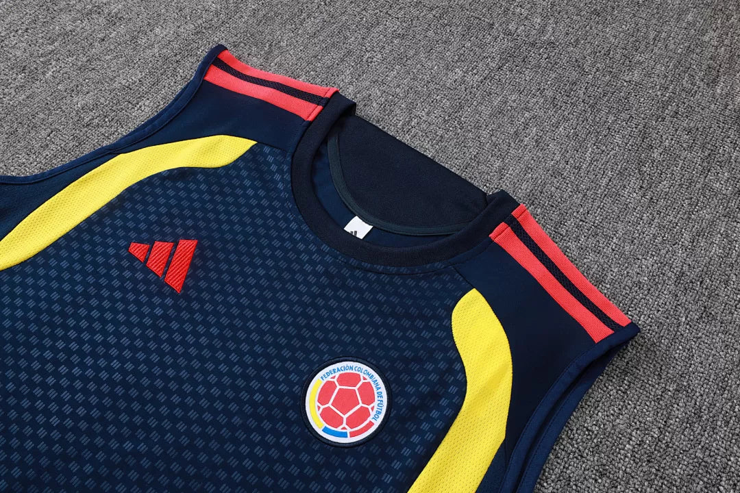 Completino Canottiera Colombia 26/27 Uomo Blu Navy | Kit Allenamento - CalcioVivo